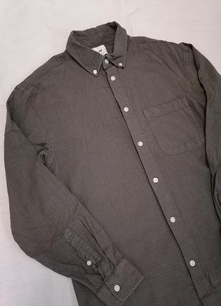 Рубашка мужская h&amp;m прямая, повседневная, кэжуал, regular fit