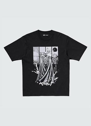 Футболка uniqlo чорна manga curation ut graphic t-shirt | berserk