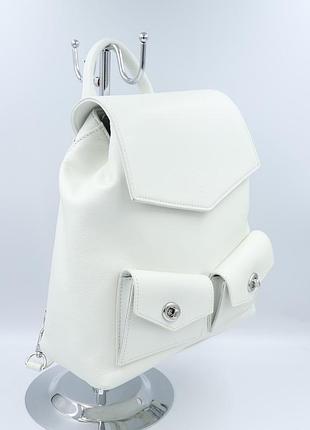 Рюкзак жіночий шкіряний polina &amp; eiterou 18529 white