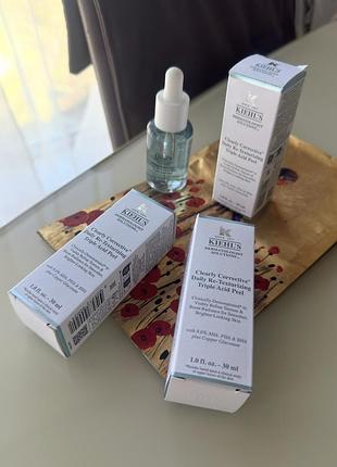 Сироватка kiehl’s пілінг clearly corrective daily re-texturizing triple acid peel 30 мл