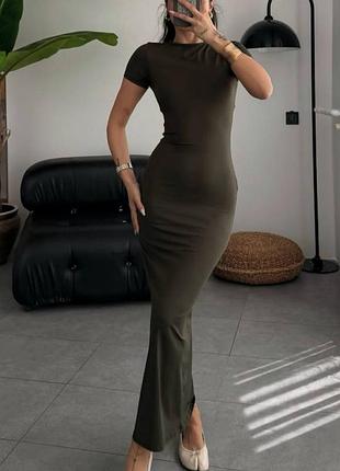 Длинное базовое платье дайвинг maxidress ❤️‍🔥 супер цена и качество
