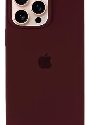 Силиконовый чехол для iphone 12 pro max с закрытым низом бордовый plum 73 silicone case (бампер)