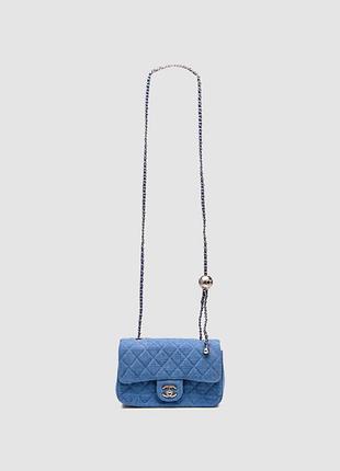 🩵 classic flap 1,55 small 🩵 деним джинсовая сумка брендовая люкс голубая стильный подарок девушке