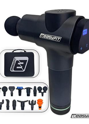 Перкуссионный вибромассажер easyfit ultragun 13 насадок