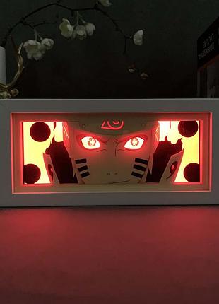 Багатошаровий нічник лампа аніме naruto світильник naruto наруто боруто rgb