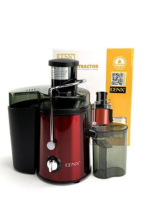 Сокосборч-экстрактор denx dx2071 на 500 мл, 800 вт. красный (dx2071