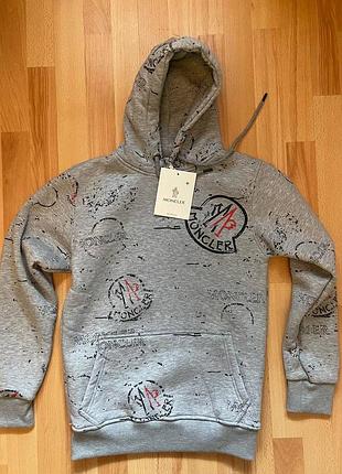 Женский худи moncler серая 15082