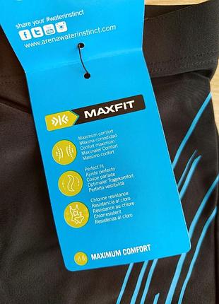 Мужские плавки боксеры джамеры arena m stamp mid jammer black/turquoise 5