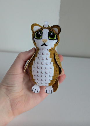 Брелок meowl підвіска котик 11 см м'яка іграшка мьовл