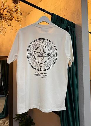 Stone island футболка біла