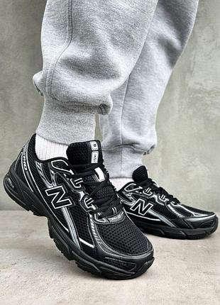 Мужские кроссовки new balance 740 black демисезон весна-осень