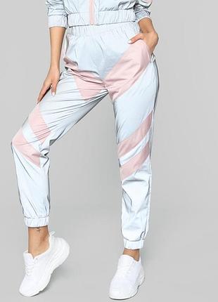 Стильные джоггеры из светоотражающей ткани reflective joggers (s)