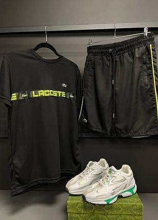 Костюм lacoste шорты + футболка