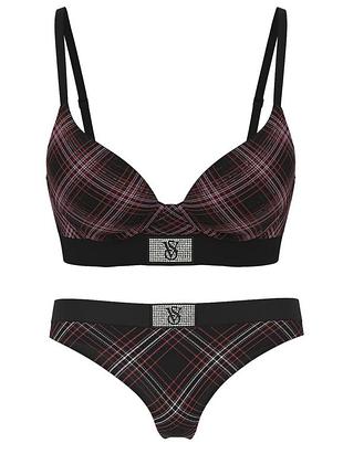 Женский комплект белья со стразами victoria's secret