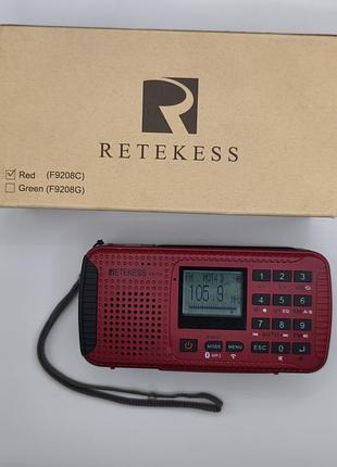 Багатофункціональне радіо retekess hr11w fm/am/wb bluetooth mp3 sos ліхтарик динамо, для виживання