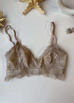 Мереживний бюстгальтер бралет nude tchibo s/m