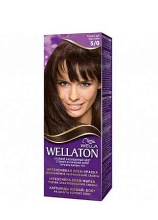 Крем-краска для волос 5/0 темный дуб тм wellaton