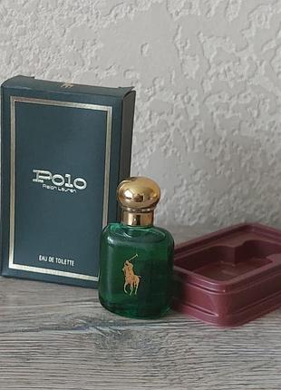 Polo ralph lauren green, edt, 7 ml, оригинал, винтаж миниатюра, vintage