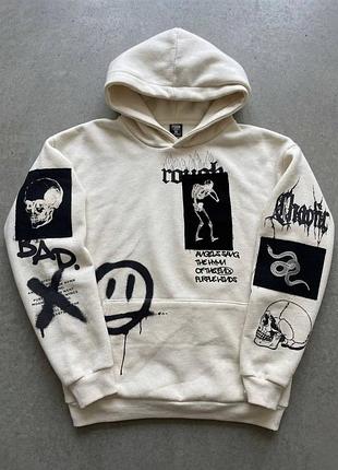 Худи fsbn с граффити и принтами / streetwear