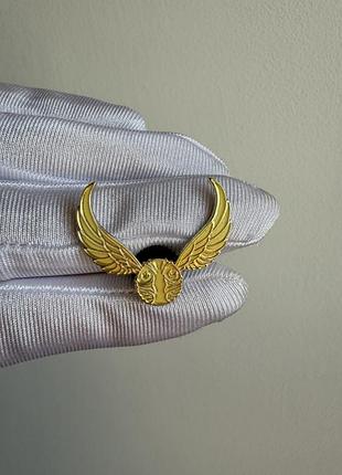 Пін значок металевий брошка золотий снитч (golden snitch, harry potter / гаррі поттер)