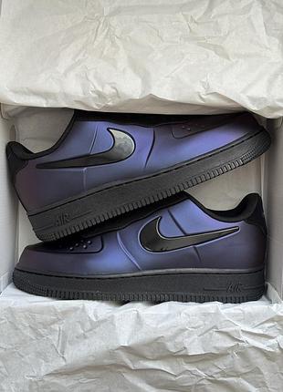 Кроссовки nike air force 1 low foamposite purple black