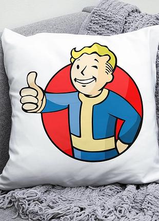 Декоративная подушка плюшева подарок с принтом fallout фалаут