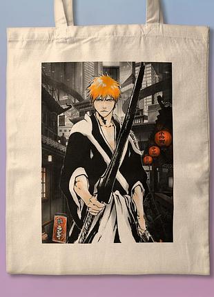 Шоппер еко-сумка аніме бліч bleach принт №2, бежевий