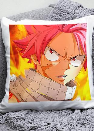 Плюшевая подушка аниме хвост феи fairy tail 35х35 см белая