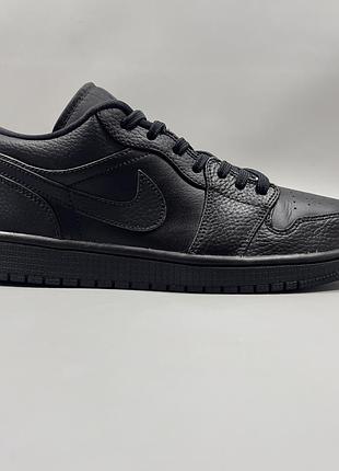 Air jordan 1 low triple black 553558-091 чоловічі кросівки 43 розмір 27.5 устілка