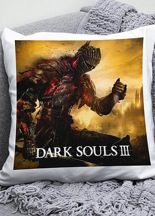 Декоративна подушка плюшевий подарунок з принтом dark souls 3