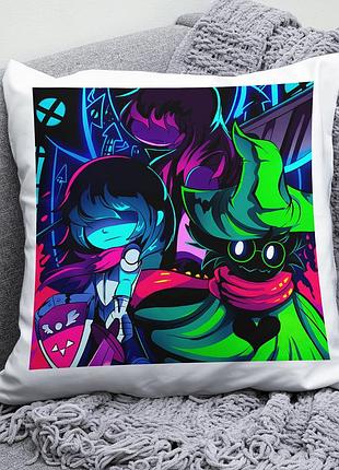 Декоративная подушка плюшева подарок с принтом deltarune дельтарун