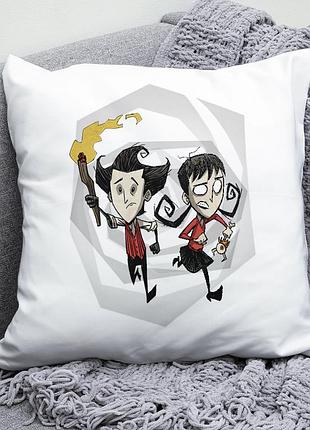 Декоративная подушка плюшева подарок с принтом don’t starve