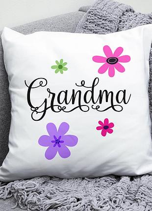 Декоративна подушка плюшева подарунок для бабусі на 8 березня "grandma"