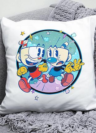 Декоративная подушка плюшева подарок с принтом cuphead капхед