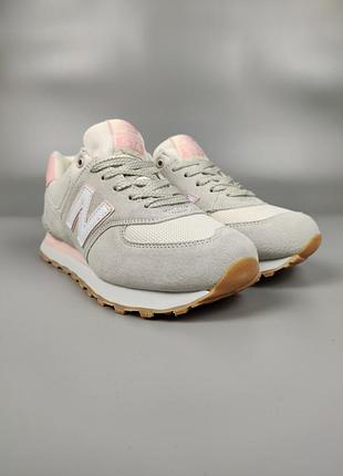 New balance 574 light gray pink