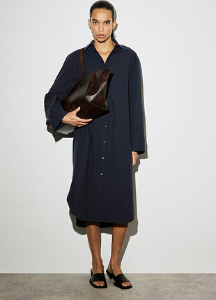 Хлопковое платье рубашка миди cos 1327598001