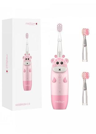 Детская зубная щетка medica+ kidsbrush 2.0 pink гарантия 1 год