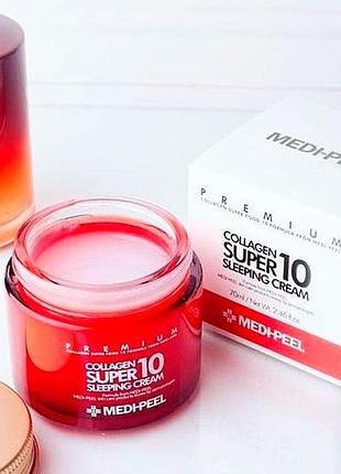 Омолоджувальний крем medi-peel collagen super10 sleeping cream з колагеном 70 мл