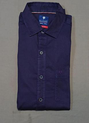 Воротник 39 см Остplay heritage work wear size small 39cm рубашка фиолетовая 100% fine cotton пуговицы брендированные