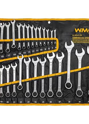 Набор ключей комбинированных 25пр (6-25, 27, 28, 30, 32, 36мм). wmc tools wt-5261p36
