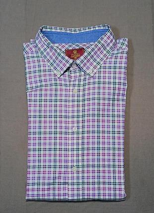 Комір 49 см scopes  size 3xl картата щільна сорочка   tailored fit