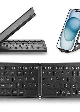 Компактная переносная клавиатура для os, android и windows / беспроводная складная клавиатура bt hb 028