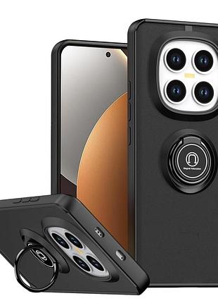 Чехол fiji colorframe для poco m8 pro 5g матовый бампер с кольцом подставкой black