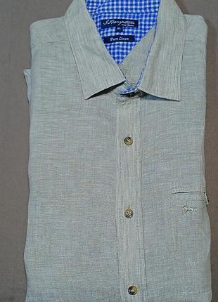 Воротник 47 см hampton 1868 size xl рубашка из льна 100% linen 
pure linen