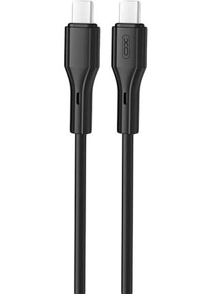 Кабель xo nb-q231b type-c-type-c 60w 1м для зарядки и передачи данных black
