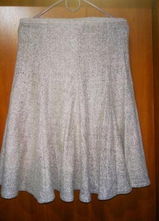 Красивая теплая шерстяная юбка солнце-кльош, размер m3 фото