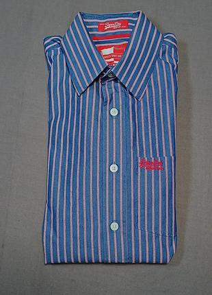 Воротник 39 см superdry jpn size medium рубашка в полоску 100% cotton 
пуговицы брендированные 
супер качество, унисекс.