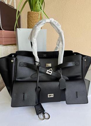 Жіноча шкіряна сумка balenciaga bel air, сумка баленсіага, містка сумка натуральна шкіра