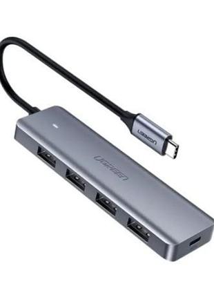 Usb-c хаб ugreen 5-в-1 — 4 порта usb 3.0 + pd 100w cm416 (артикулы 15598 / 70336