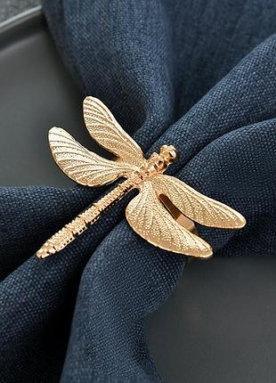 Кольцо для салфеток стрекоза, металлическое сервировочное кольцо «dragonfly»